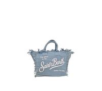 SAINT BARTH BORSA VANITY LINEN DONNA 31 LIGHT BLUE, blu