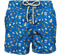 Saint Barth Boxer Mare Mc2 BBQ King (IT, Testo, S, Regular, Regular, Standard, Azzurro)