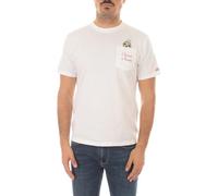 Saint Barth Mc2 Austin t-Shirt con Taschino da Uomo Saved Panda 01N EMB Bianco - 2X-Large