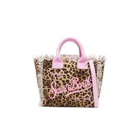 Saint Barth MC2 Borsa Colette Stampa Leopardata con Logo Rosa Dimensioni: 30 x 22 x 15 cm