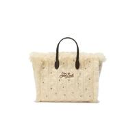 Saint Barth MC2 Borsa Colette Wool Bianca con Strass Dimensioni: 30 x 22 x 15 cm