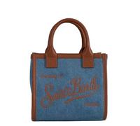 Saint Barth MC2 BORSETTA VANITY MINI DENIM GRAIN LEATHER 19 EMB