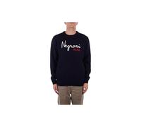 Saint Barth Mc2 Maglione A Girocollo Negroni Please Heron HER0001 Blu Scuro Blu