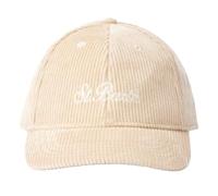 Saint Barth MC2 MC2 CAPPELLO DA BASEBALL IN VELLUTO A COSTE BEIGE CON LOGO RICAMATO - UNI