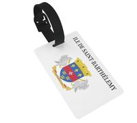 Saint Barthelemy - Etichette per bagagli con bandiera di Saint Barthelemy, ideali per viaggi e zaini da crociera
