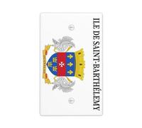 Saint Barthelemy - Placca da parete con bandiera singola, decorativa, 1 banda, per cucina, camera da letto, bagno, dimensioni 11,4 x 7 cm