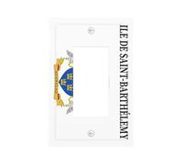 Saint Barthelemy - Placca da parete per interruttore della luce con bandiera di Saint Barthelemy, 1 banda, decorazione per presa di corrente per casa, cucina, camera da letto, bagno