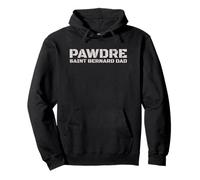 Saint Bernard Dad Dog Lover Typography Design Felpa con Cappuccio
