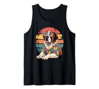 Saint Bernard Dog Occhiali da Sole Hawaii Spiaggia Estate Canotta