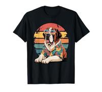 Saint Bernard Dog Occhiali da Sole Hawaii Spiaggia Estate Maglietta