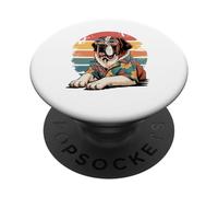 Saint Bernard Dog Occhiali Da Sole Hawaii Spiaggia Estate PopSockets PopGrip Adesivo