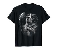 Saint Bernard Football Americano Sport Dog Lover Maglietta