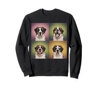 Saint Bernard Pet Face Portrait Photobooth con Occhiali da Sole Felpa