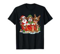Saint Bernard Santa Renna Elfo Natale Donna Uomo Bambino Maglietta