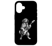 Saint Bernard Suonare Basso Rock Music Dog Lover Custodia per iPhone 16