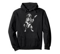 Saint Bernard Suonare Basso Rock Music Dog Lover Felpa con Cappuccio