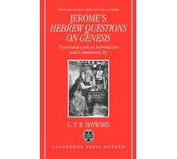 Saint Jerome Saint Jerome's Hebrew Questions on Genesis (Copertina rigida)