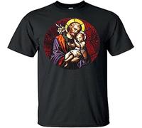 Saint Joseph Baby Jesus V Catolic Church TMens T Shirt Short-Sleeve Unisex Mens T Shirt Black 3XL