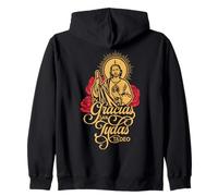 Saint Jude Thaddeus Catholic Religious Felpa con Cappuccio
