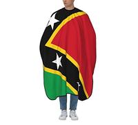 Saint Kitts And Nevis Flag Donna Uomo Mantella Taglio Capelli Professionale Mantella Parrucchiere Tutta Lunghezza Mantellina Parrucchiere Per Acconciatura Uso Domestico 168X140Cm