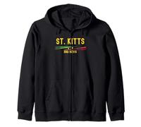 Saint Kitts And Nevis Flag | Kittitian Vintage Distressed Felpa con Cappuccio
