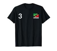 Saint Kitts E Nevis Numero 3 Bandiera Nazionale Paese Maglietta