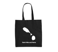 Saint Kitts E Nevis Silhouette - Borsa Tote IN Tela - Paese Caraibi Nato