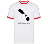 Saint Kitts E Nevis Silhouette - Uomo Suoneria - Paese Caraibi Nato