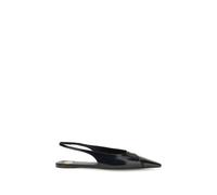 Saint Laurent Black Calf Leather Bos Taurus Ballet Flats - EU36.5/US6.5