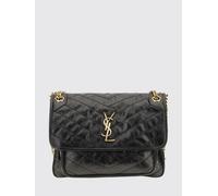 SAINT LAURENT Borsa a spalla Niki in pelle di vitello trapuntata con monogramma YSL OS Nero
