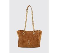 SAINT LAURENT Borsa a spalla Niki in pelle scamosciata trapuntata con logo YSL OS Cammello
