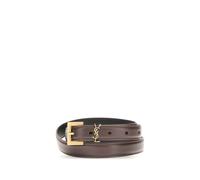 Saint Laurent Brown Calf Leather Bos Taurus Thin Belt - 80 cm / 32 Inches