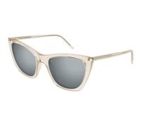 SAINT LAURENT Donna SAINT LAURENT SL 214 KATE THIN 004 Occhiali da sole Acetato Beige Argento Cat Eye