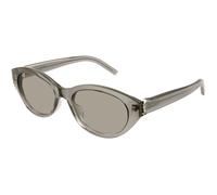 SAINT LAURENT Donna SAINT LAURENT SL M148 004 Occhiali da sole Acetato Marrone Grigio Rotonda