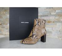 Saint Laurent EU 37 Stivaletti Booties Python Serpente Marrone Ex UVP 1495 €