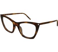 SAINT LAURENT Donna SAINT LAURENT SL 214 KATE THIN OPT 003 Montature da vista Acetato Havana Trasparente Cat Eye