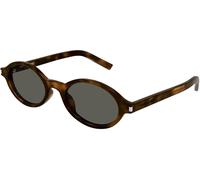 SAINT LAURENT Donna SL 751 JEANNE 003 Occhiali da sole Acetato Havana Grigio Rotonda