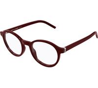 Saint Laurent SLM163 006, Rosso, RECYCLED acetate, Unisex occhiali 50