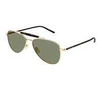 SAINT LAURENT Unisex SAINT LAURENT SL 864 003 Occhiali da sole Metallo Oro Verde Pilot