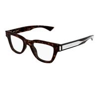 SAINT LAURENT Uomo SAINT LAURENT SL 789 JACQUES OPT 002 Montature da vista Acetato Havana Trasparente Squadrata