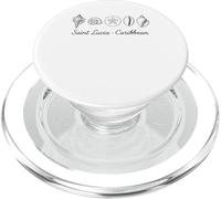 Saint Lucia Shelling Lineart Seashells Beach Travel PopSockets PopGrip per MagSafe