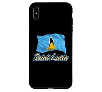 Saint Lucian Flag Patriotic Uomini Donne Bambini Caraibi Custodia per iPhone XS Max