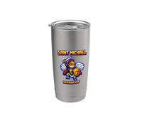 Saint Michael Pixel Art - Angelo custode Bicchiere termico in acciaio inox doppia parete