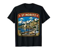 Saint Moritz Svizzera Viaggio per Famiglie a St Moritz Vacanza Maglietta