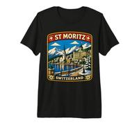Saint Moritz Svizzera Viaggio per Famiglie a St Moritz Vacanza Maglietta Premium