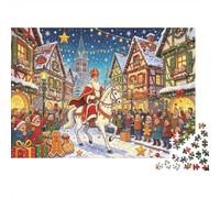 Saint Nicholas 1000 Pezzi Puzzles Recycled Christmas Eve Puzzle for Anziani Puzzle Game Props for Family And Friends Compleannos Great Regalo 52x38cm/1000pcs
