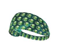 Saint Patrick'S Day Beer Pattern Donna Uomo Headband Leggera Fascia Capelli Elastica Fasce Per Capelli Per Jogging Corsa Sport