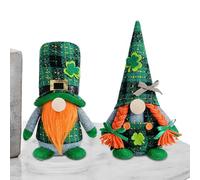 Saint-Patricks Day Leprechaun, LEPRECHAUN | Green Shamrock St Patricks Day Decorations | Santo svedese irlandese, ornamento di Tomte in peluche senza volto per vassoio multilivello, festa, vacan