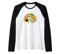 Saint Patrick's Day St. Paddy's Irish Luck Corgi Dog Lover Maglia con Maniche Raglan