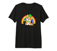 Saint Patrick's Day St. Paddy's Irish Luck Corgi Dog Lover Maglietta Premium